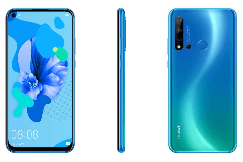 Следующий бюджетный смартфон Huawei, P20 Lite (2019), получит 4 камеры 4 huawei p20 lite 2019 blue