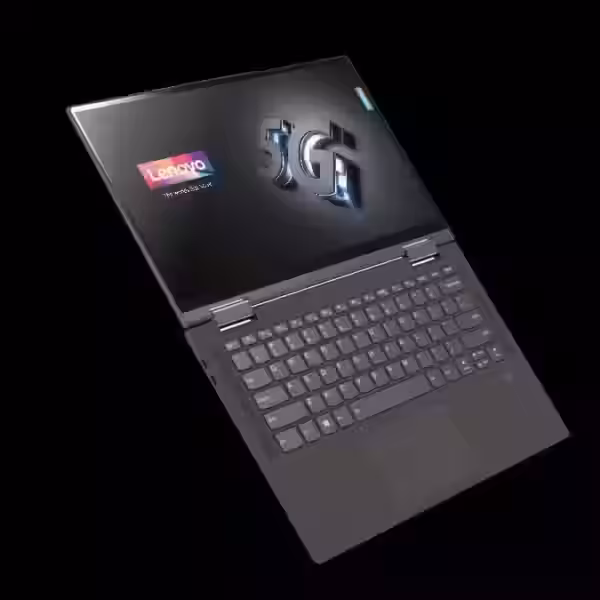 Ноутбук Lenovo с 5G и сенсорным экраном в развернутом виде