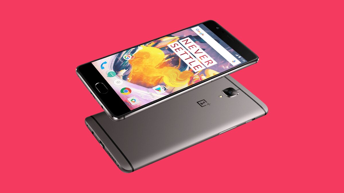 Смартфон OnePlus 3 с дисплеем и задней панелью