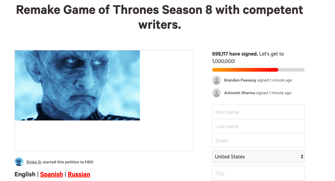 Петиция переснять финальный сезон "Игры престолов" собрала почти 700 тысяч подписей (snimok jekrana 2019 05 17 v 11.00.49)