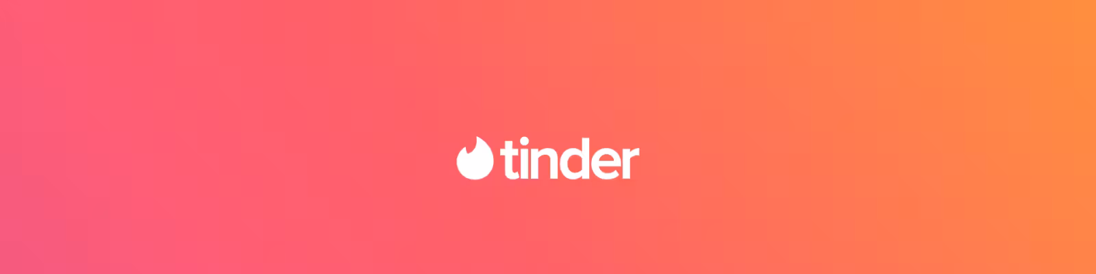 Графический дизайн с логотипом Tinder на градиентном фоне