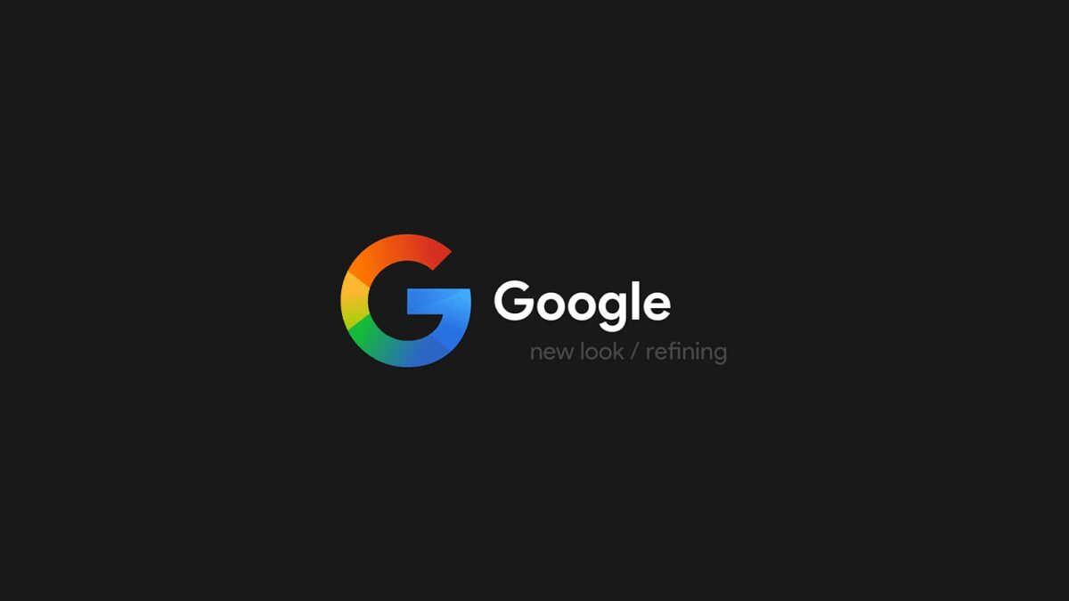 Экран загрузки Google с логотипом и надписью new lookrefining