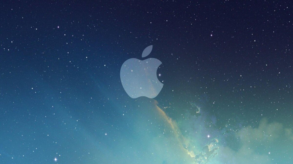 Apple выпускает третью бета-версию iOS 13 3 apple logo galaxy wallpaper