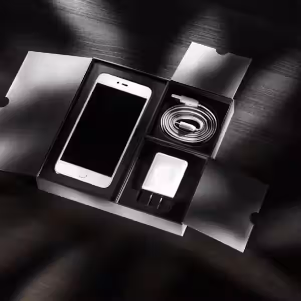 black and white box business cable cable charger cellular telephone dark design 1364186