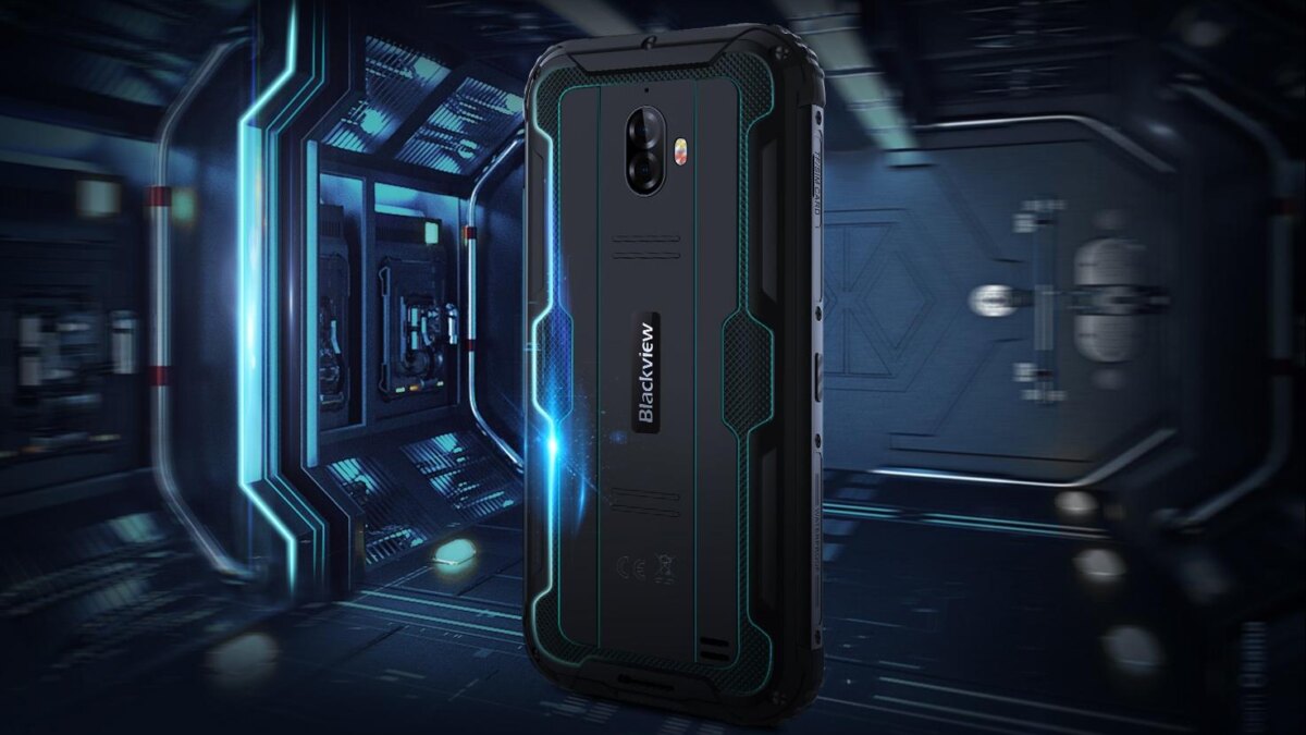 Защищённый смартфон Blackview с двумя камерами и дисплеем