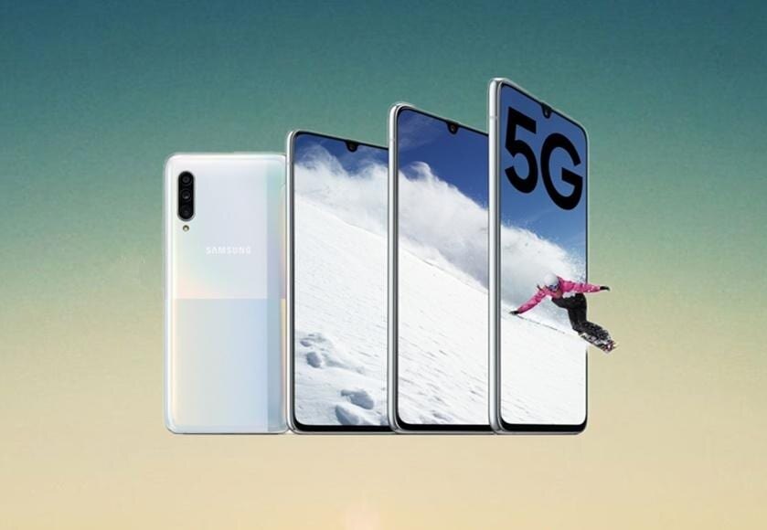 Samsung Galaxy A90 5G с тремя задними камерами и дисплеем с вырезом