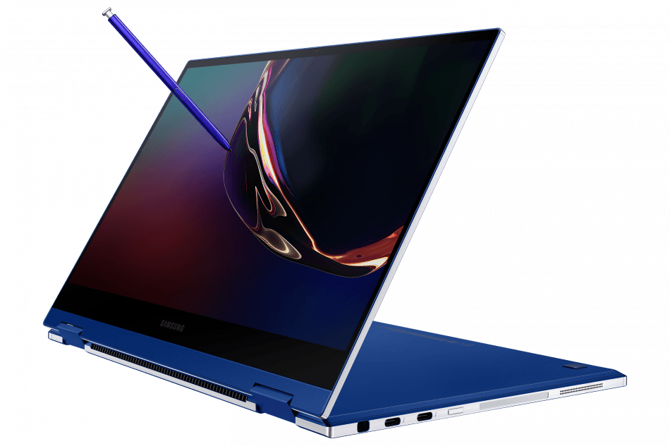 Samsung представила два ультрабука Galaxy Book Flex и Galaxy Book Ion c QLED-дисплеем и беспроводной зарядкой (galaxy book flex nt930qcgi 027 dynamic6 with s pen blue)