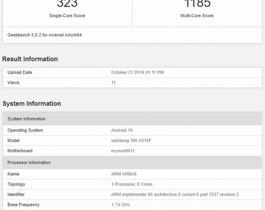 Стали известны характеристики смартфона Samsung Galaxy A51 5 gsmarena 001 9