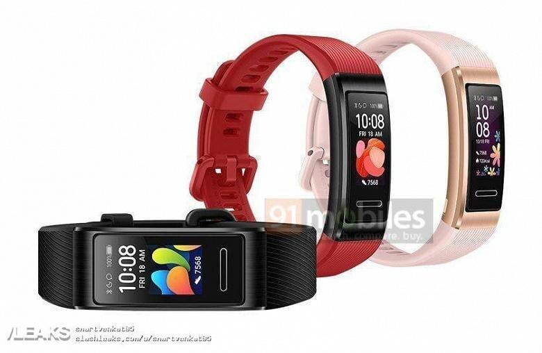 Фитнес-браслеты Honor Band 4 Pro спереди и сбоку