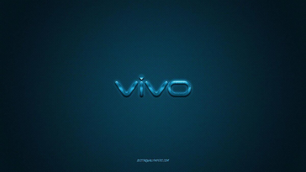 vivo logo blue shiny logo vivo metal emblem wallpaper for vivo smartphones blue carbon fiber texture 1