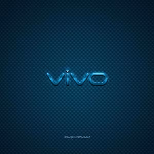 vivo logo blue shiny logo vivo metal emblem wallpaper for vivo smartphones blue carbon fiber texture