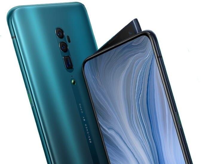 Smartphone Oppo Reno 3 с тремя камерами сзади и изогнутым дисплеем спереди