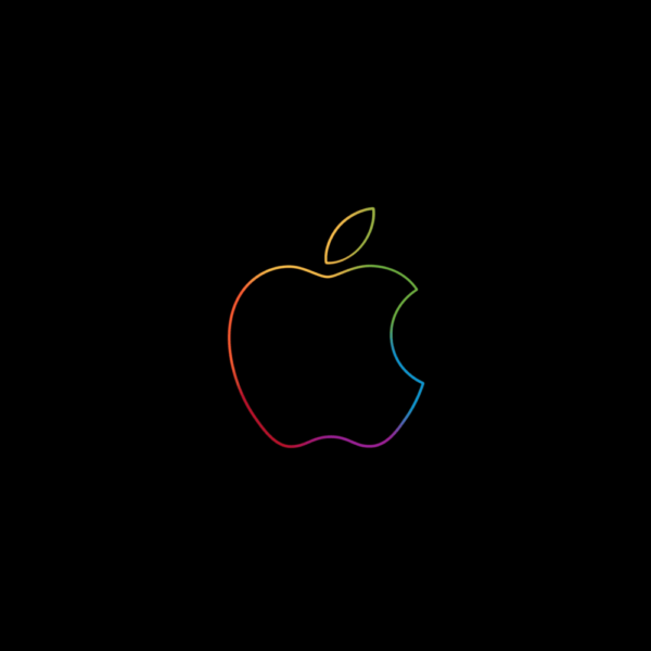 Завтра Apple представит 16-дюймовый MacBook Pro (5101464 apple logo minimal colorful dark background hd)