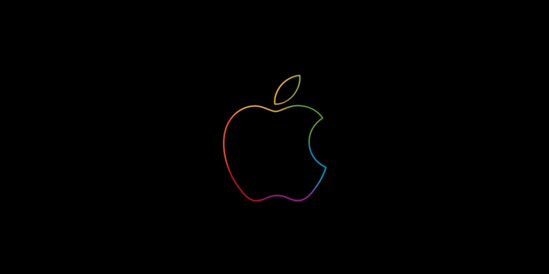 Завтра Apple представит 16-дюймовый MacBook Pro (5101464 apple logo minimal colorful dark background hd)