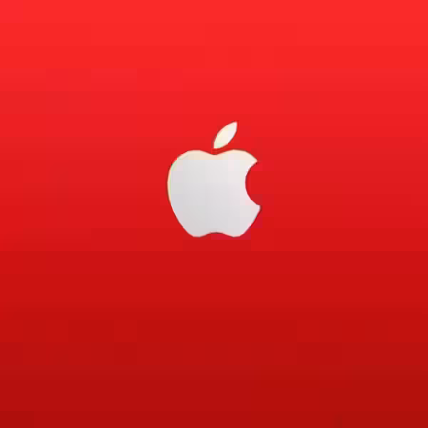 apple logo red background minimalism stylish apple art scaled 1