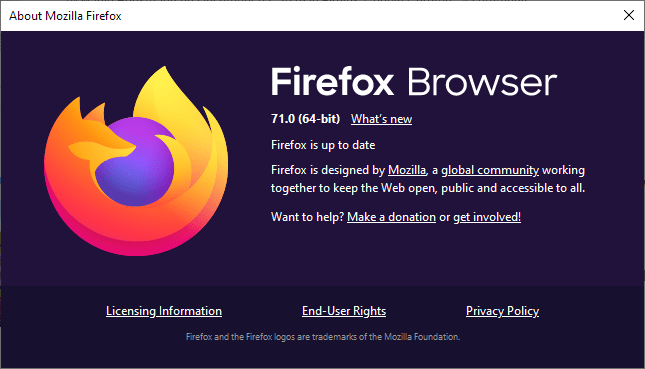 Вышло обновление FireFox 71: теперь есть функция картинка в картинке, оповещение о попытках взлома и многое другое (firefox 71.0)