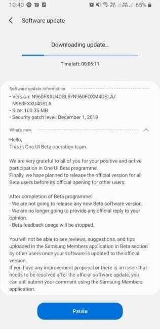 Samsung Galaxy Note9 получает обновление Android 10 3 gsmarena 001 2