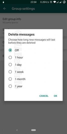 В WhatsApp появятся исчезающие сообщения для групповых чатов (gsmarena 001)