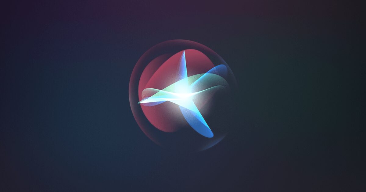 Экран Siri на устройстве Apple с интерфейсом навигации