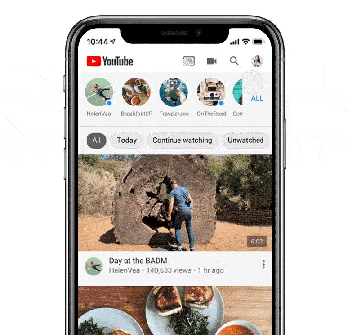 youtube subscriptions filters