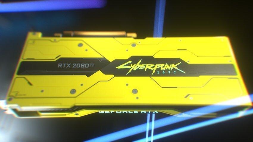 Nvidia выпускает видеокарту GeForce RTX 2080 Ti Cyberpunk 2077 Edition 1 cyberpunk 2077 geforce rtx 2080 ti special edition gpu 001 850px