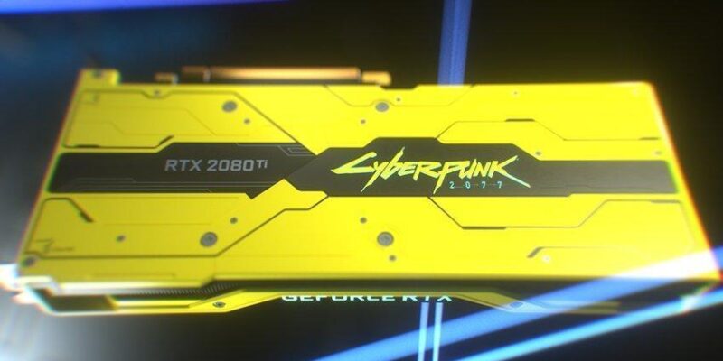 Nvidia выпускает видеокарту GeForce RTX 2080 Ti Cyberpunk 2077 Edition (cyberpunk 2077 geforce rtx 2080 ti special edition gpu 001 850px)
