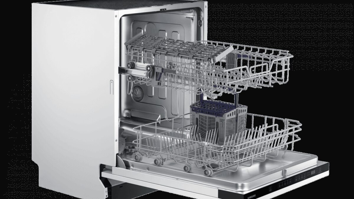 Samsung выпустил новые посудомоечные машины в России 5 dw60m5050bb eu 007 l perspective open white