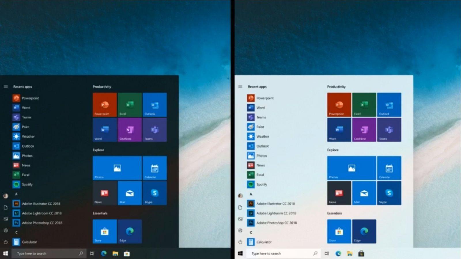 Microsoft показал новое меню «Пуск» для Windows 10 ()