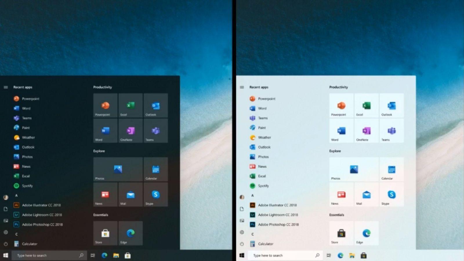 Microsoft показал новое меню «Пуск» для Windows 10 ()