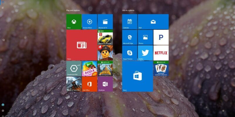 Microsoft показал новое меню «Пуск» для Windows 10 (live tiles without notifications windows 10)