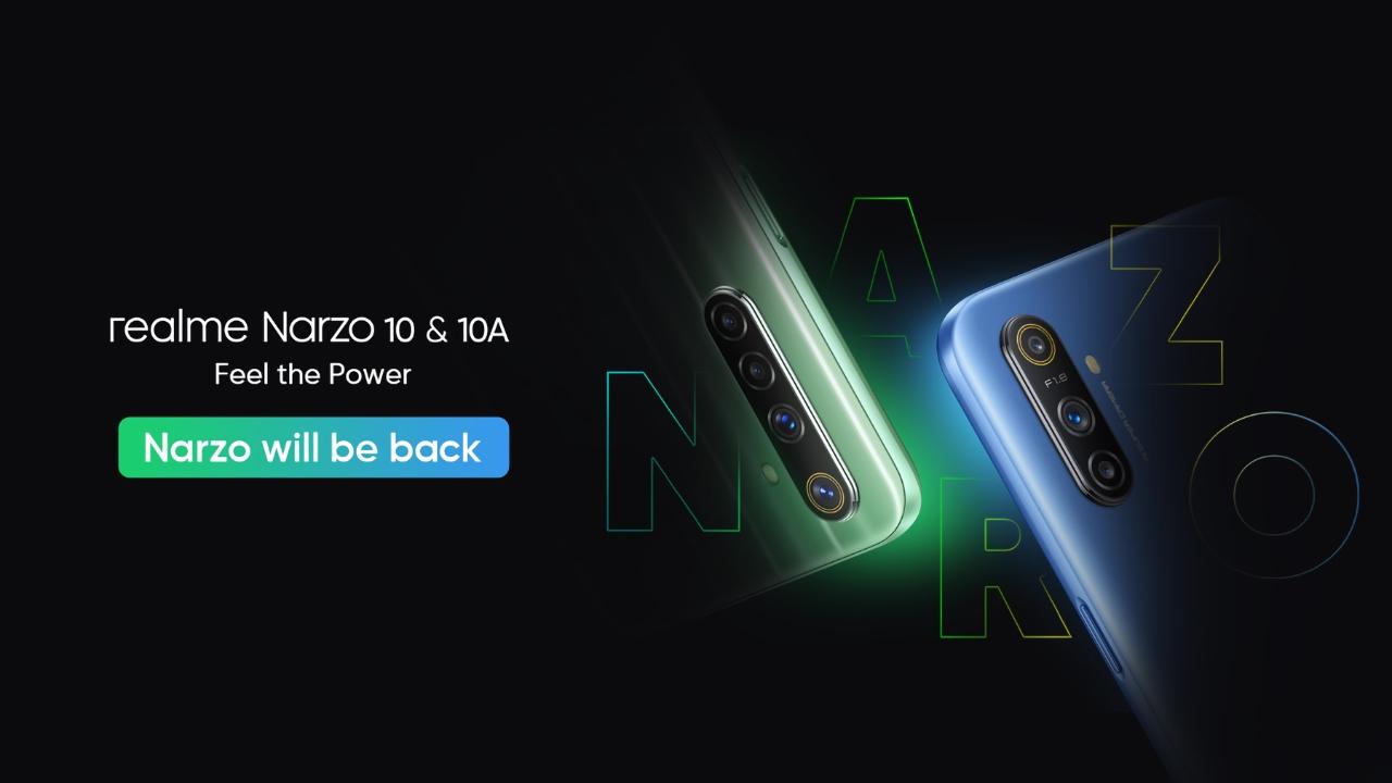 Презентация смартфонов Realme Narzo 10 и Narzo 10A состоится 21 апреля