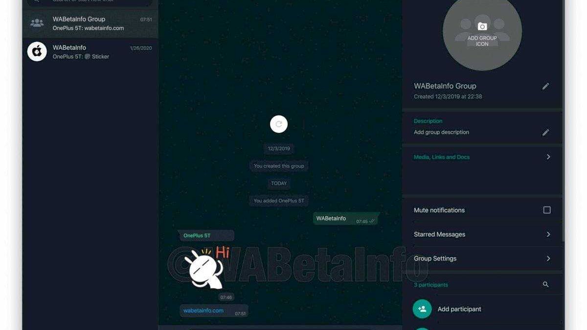 Экран приложения WhatsApp на iPhone в тёмном режиме интерфейс чат