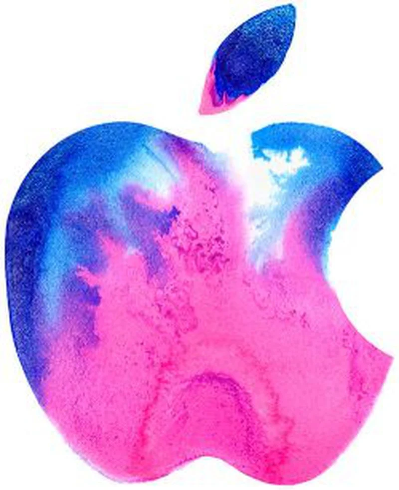 Apple заняла 4-е место в рейтинге Fortune 500 (apple logo pink blue brooklyn 250x307 1)