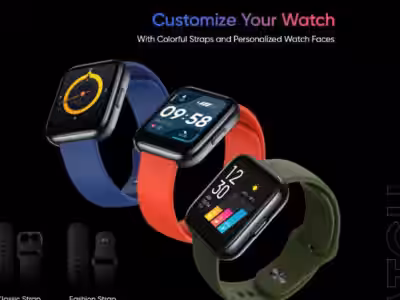 Умные часы Realme Watch с цветными ремешками и интерфейсами