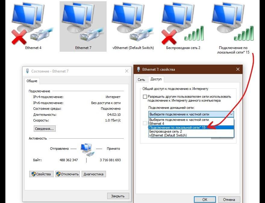 Настройка подключения Ethernet на ноутбуке RedmiBook с Windows 10