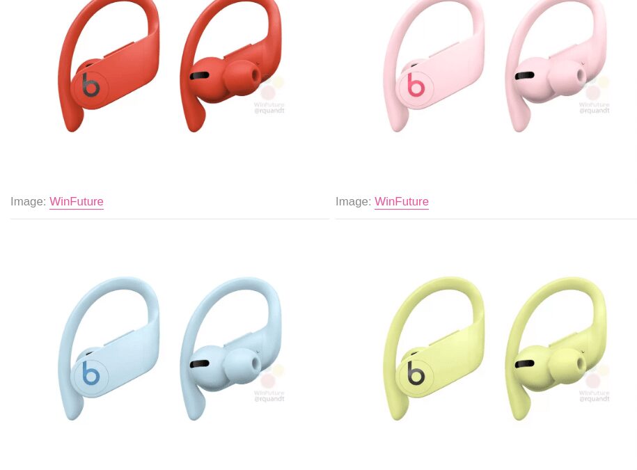 Наушники PowerBeats Pro в разных цветах с накладкой и амбушюрами