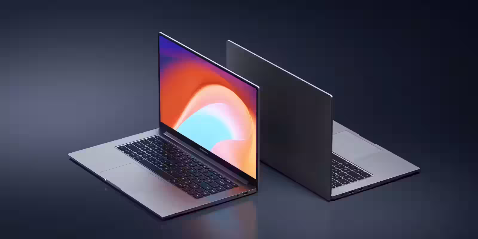 Два ноутбука RedmiBook 16 Ryzen Edition с открытым экраном