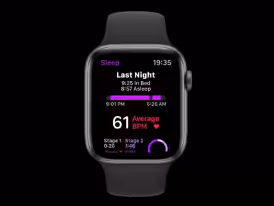 Интерфейс приложения Sleep на Apple Watch Series 8