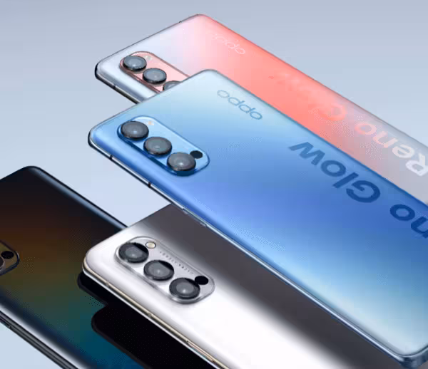 6. oppo reno4 pro galactic blue sparkling red space white and space black