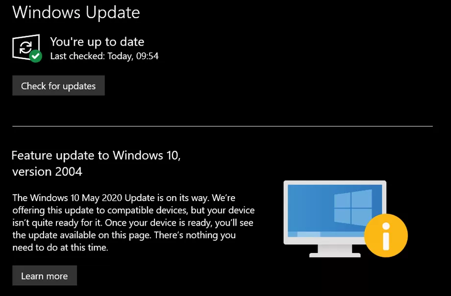 Microsoft заблокировала майское обновление Windows 10 ()