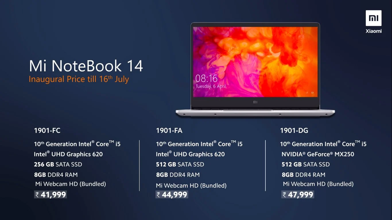 Xiaomi представила два новых ноутбука: Mi Notebook 14 и Mi Notebook 14 Horizon Edition (eano yrumaaqhzy)