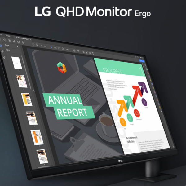 LG выпускает 27-дюймовый монитор "Ergo" с частотой обновления 75 Гц (lg 27 qhd ergo ips monitor)