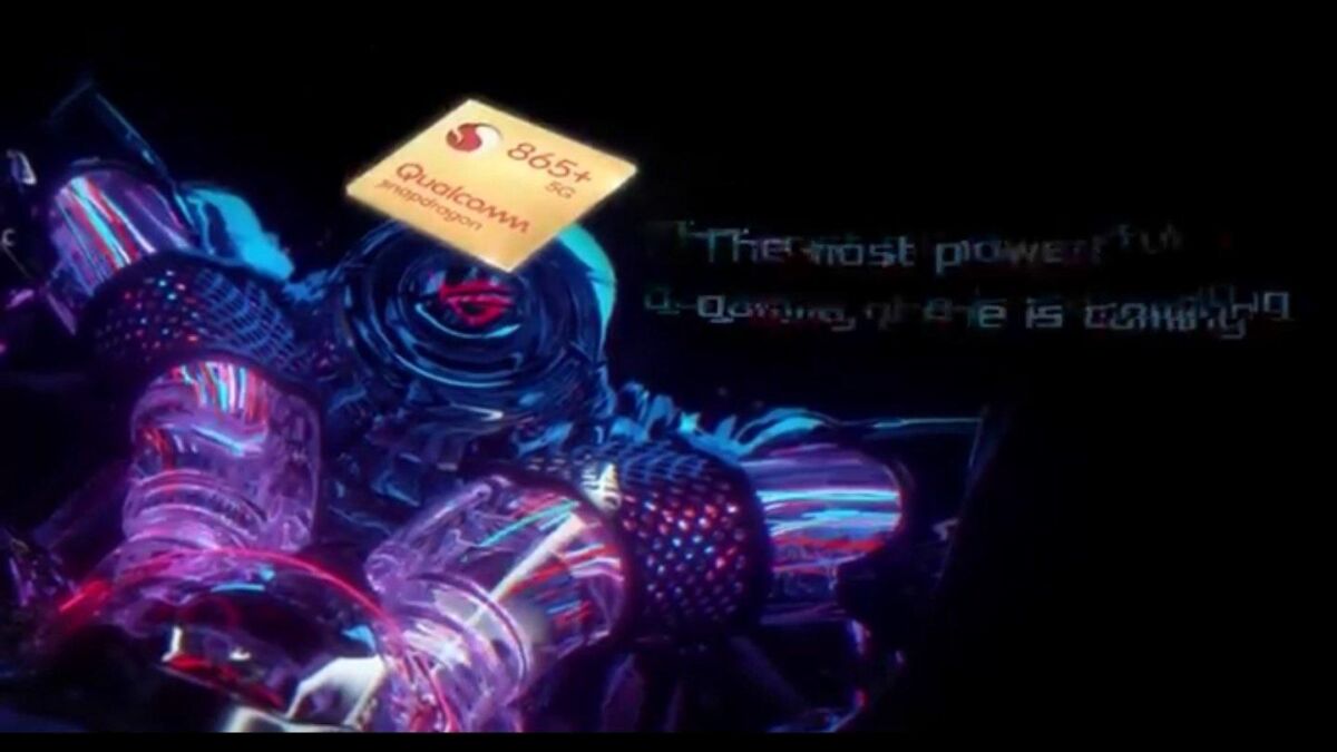 Графика с ультрафиолетовой подсветкой и логотипом Snapdragon 865+