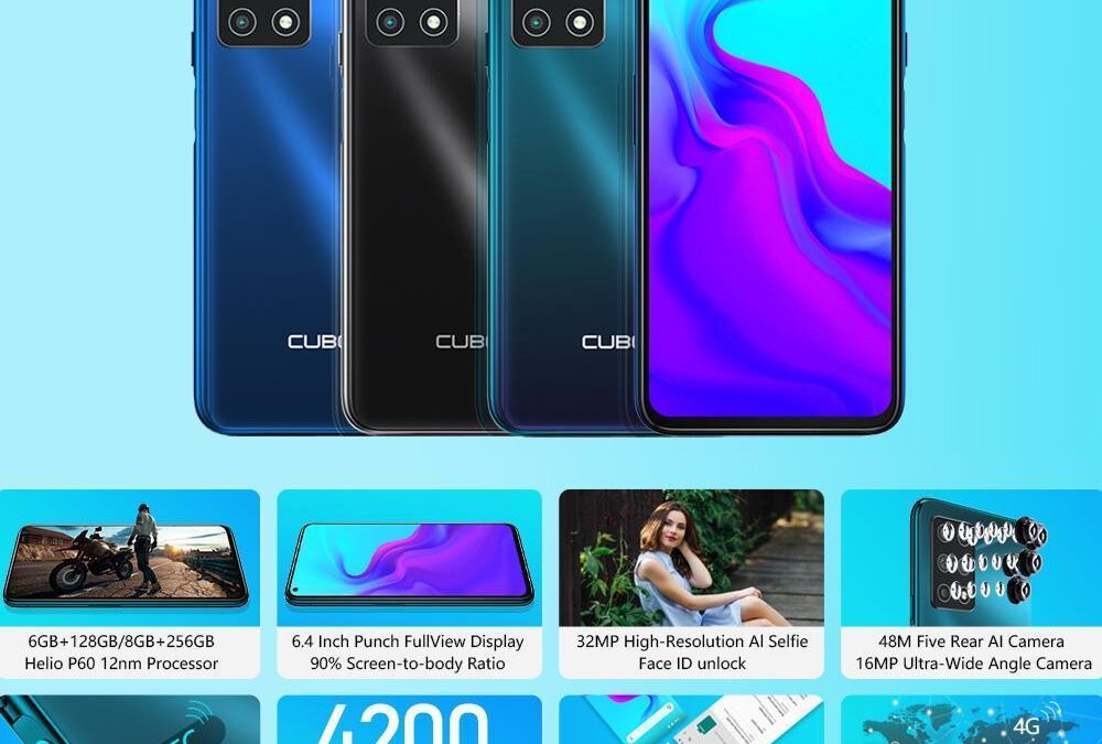 Многофункциональный смартфон с пятью камерами и дисплеем 6.4 дюйма
