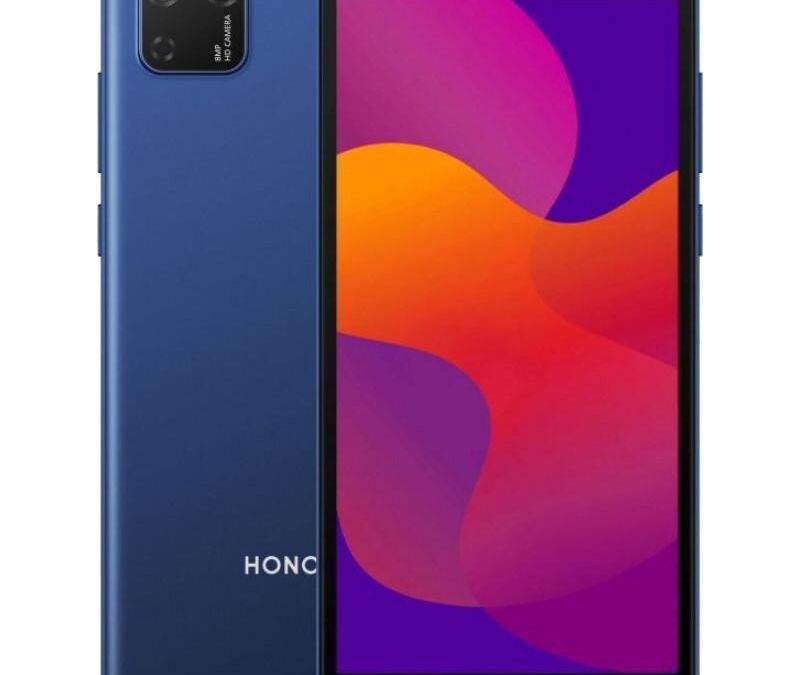 Смартфон Honor 9A спереди и сзади синий цвет