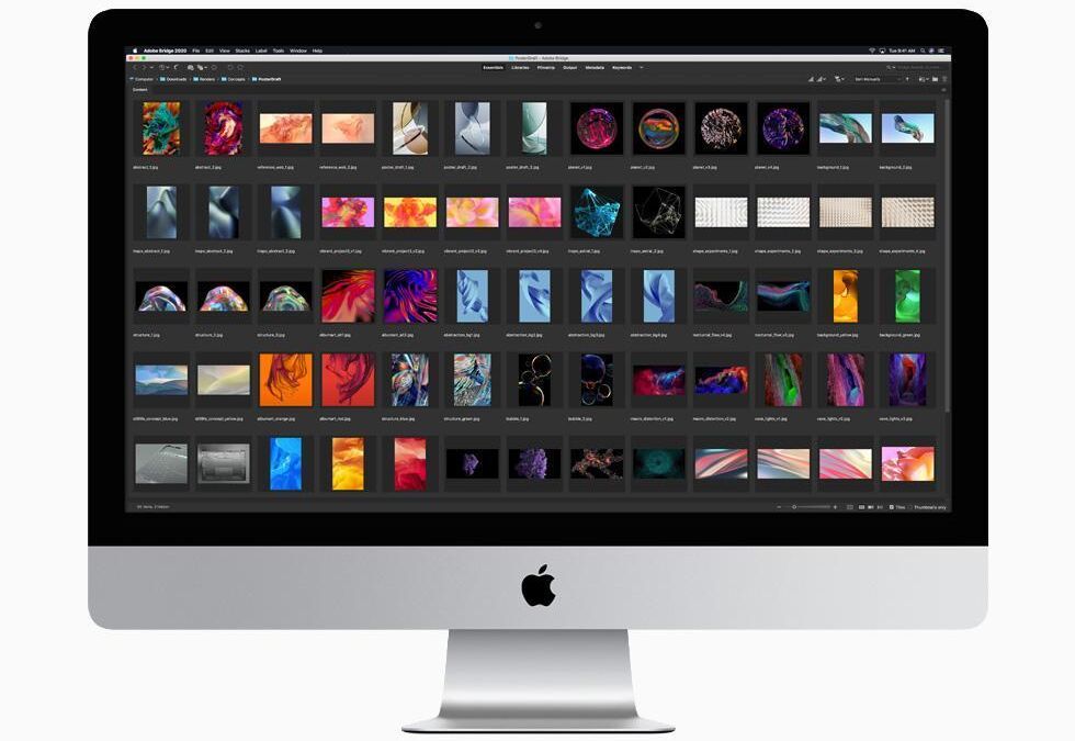 Десктоп iMac 27 дюймов с дисплеем и интерфейсом