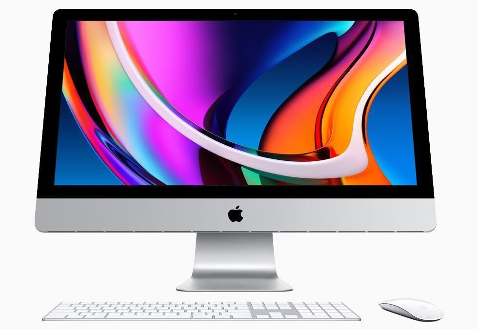 современный настольный компьютер iMac 27 дюймов с клавиатурой и мышью