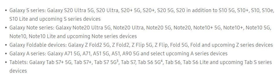 Samsung опубликовала список моделей, которые получат 3 года обновлений OC (screenshot 1 1)