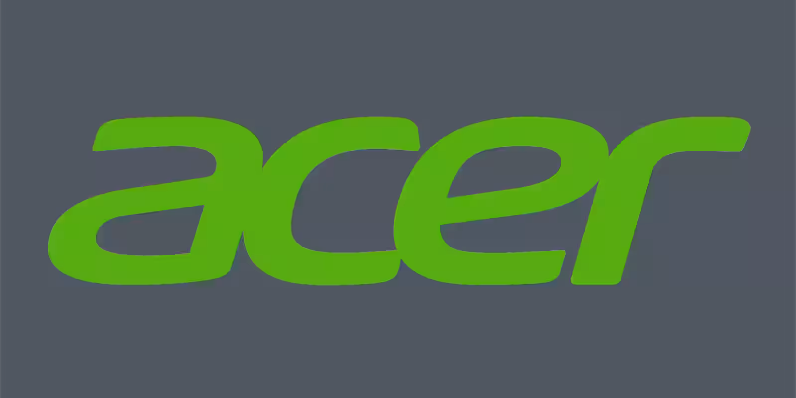 Логотип Acer Spin 7 зеленого цвета на сером фоне