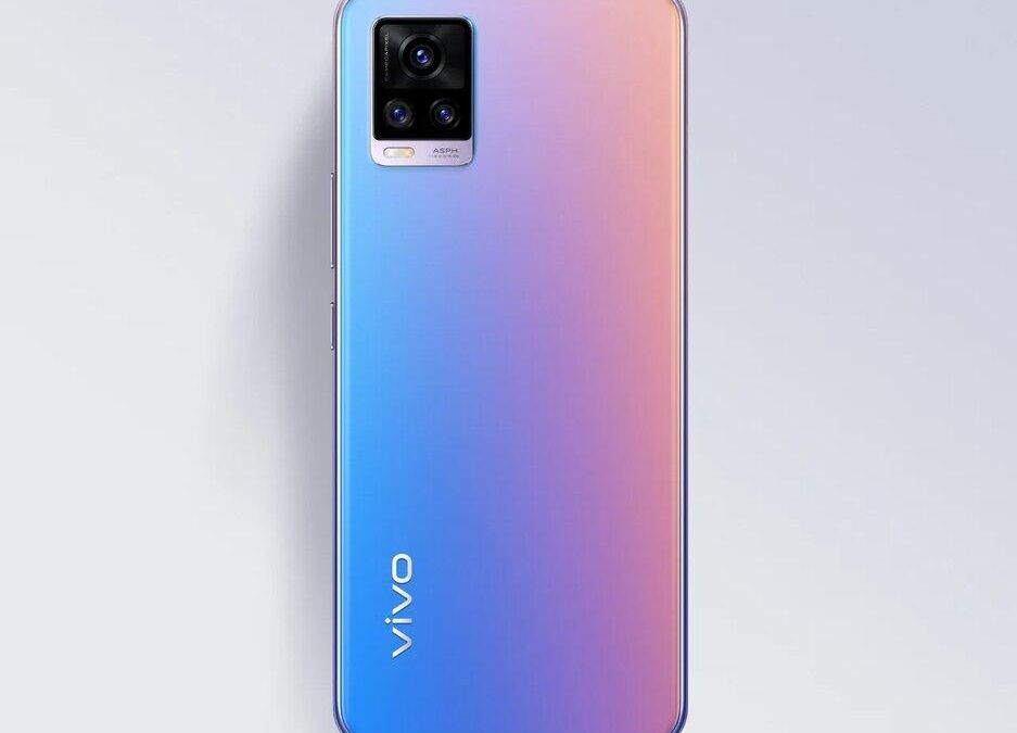 Задняя панель Vivo V20 с градиентным насыщенным цветом